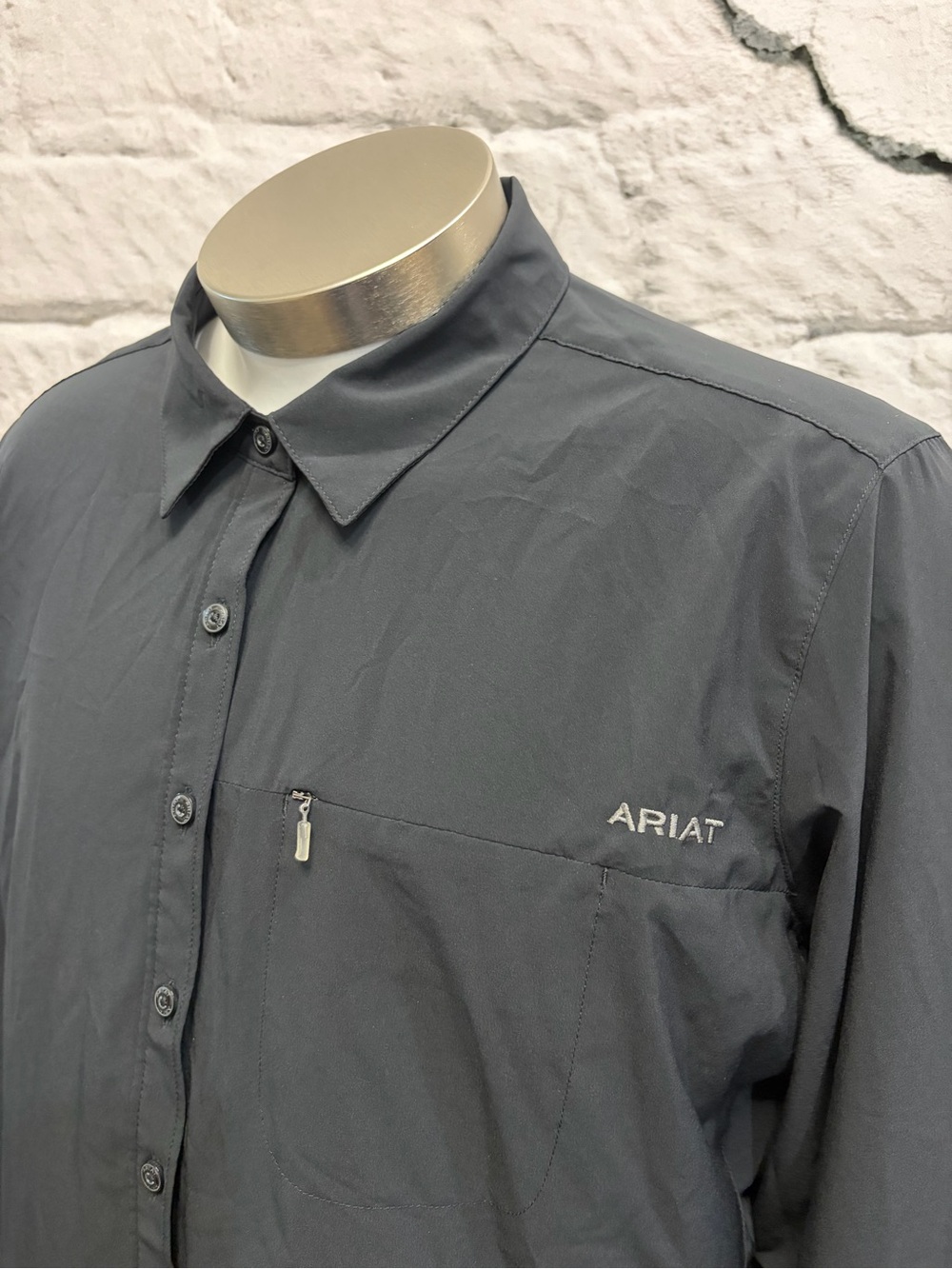 Ariat Tek Black Breathable Lightweight Long Sleeve Back VentTEK Black Work Shirt